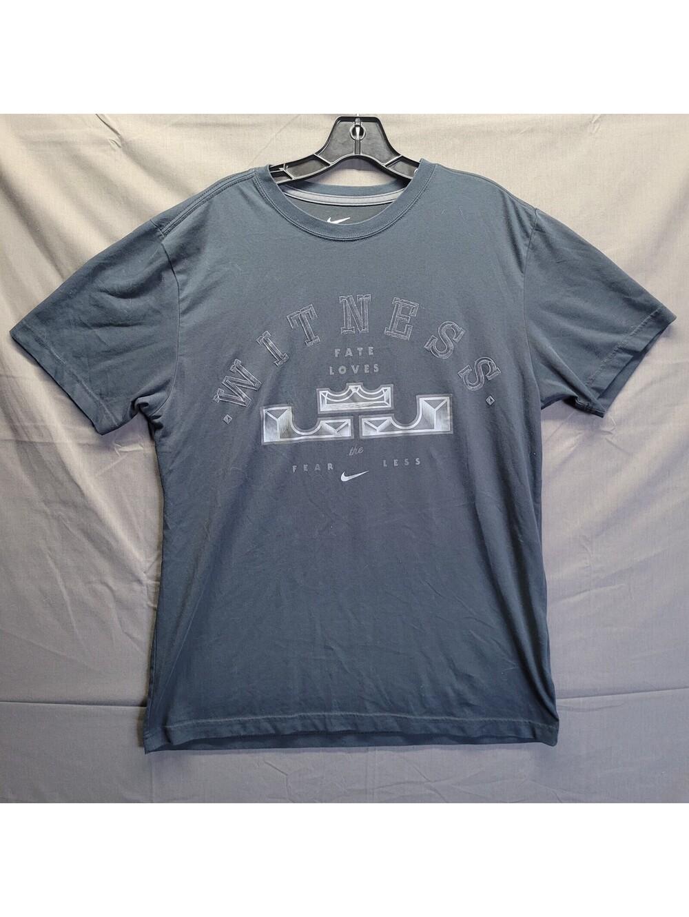 NIKE Dri-Fit Witness Fate Loves The Fearless Black T-Shirt - Men's Size L
